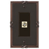 Ribbon & Reed Aged Bronze Cast - 1 Cable Jack Wallplate - Wallplate Warehouse