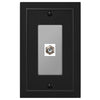 Bethany Matte Black Cast - 1 Cable Jack Wallplate - Wallplate Warehouse