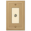 Bethany Brushed Bronze Cast - 1 Cable Jack Wallplate - Wallplate Warehouse