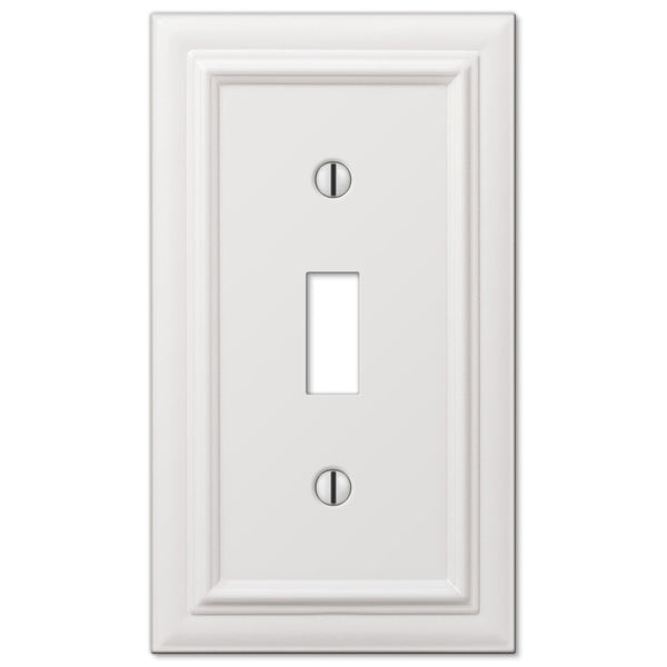 Continental White Cast - 1 Toggle Wallplate - Wallplate Warehouse