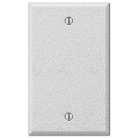 Pro White Wrinkle Steel - 1 Blank Wallplate - Wallplate Warehouse