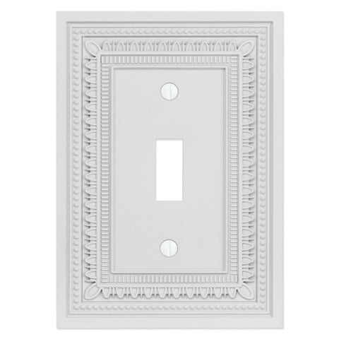 Filigree Border Matte White Cast