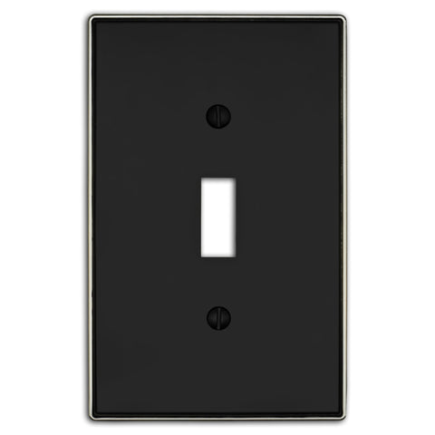 Halle Matte Black w/ Nickel Border