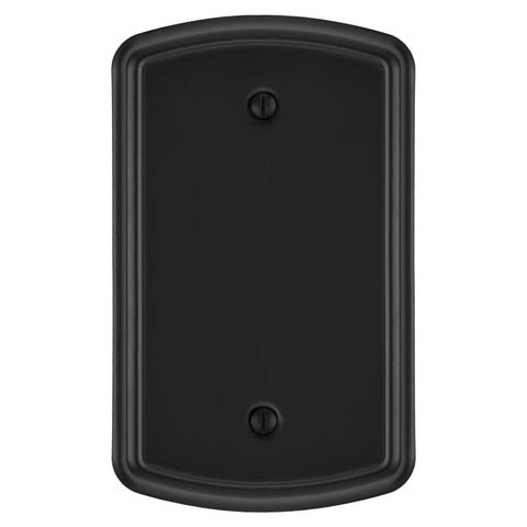 Irvine Matte Black - 1 Blank Wallplate