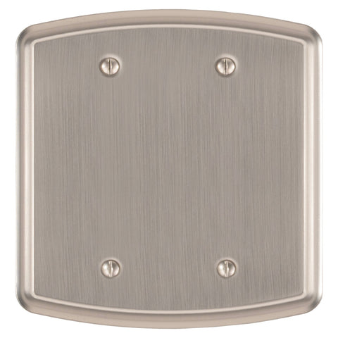 Irvine Brushed Nickel - 2 Blank Wallplate