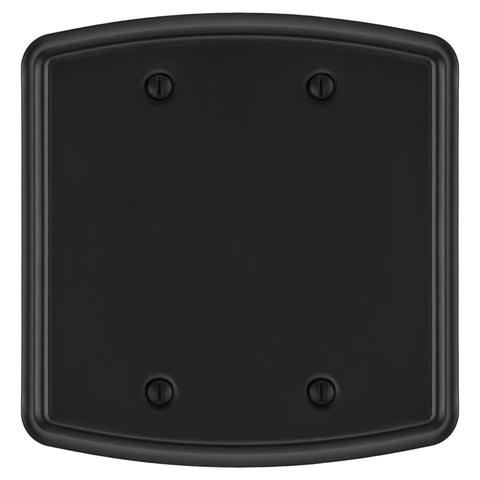 Irvine Matte Black - 2 Blank Wallplate