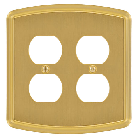 Irvine Brushed Gold - 2 Duplex Wallplate
