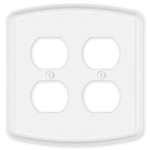 Irvine Matte White - 2 Duplex Wallplate