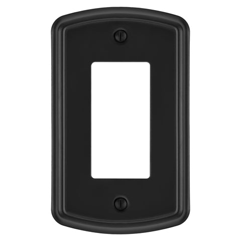 Irvine Matte Black - 1 Rocker Wallplate