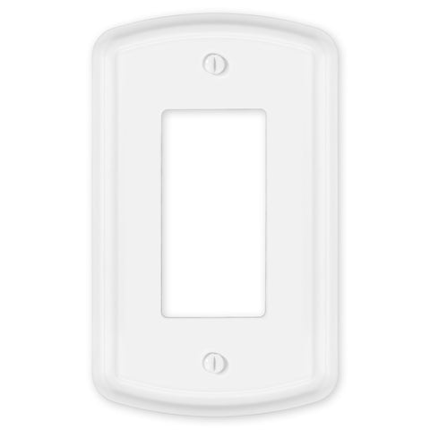 Irvine Matte White - 1 Rocker Wallplate
