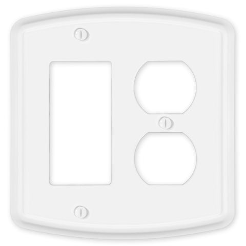 Irvine Matte White - 1 Rocker/1 Duplex Wallplate