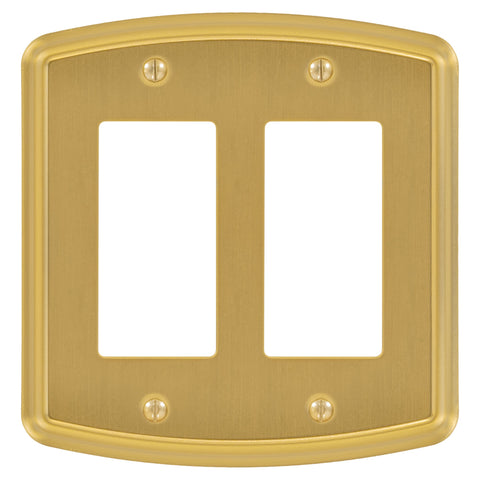 Irvine Brushed Gold - 2 Rocker Wallplate