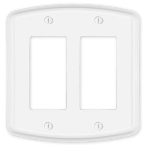 Irvine Matte White - 2 Rocker Wallplate