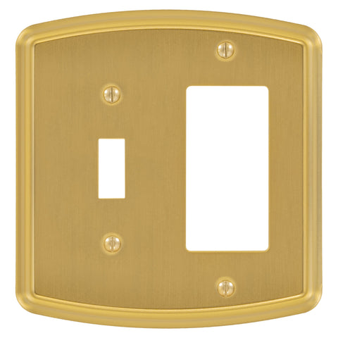 Irvine Brushed Gold - 1 Toggle/1 Rocker Wallplate