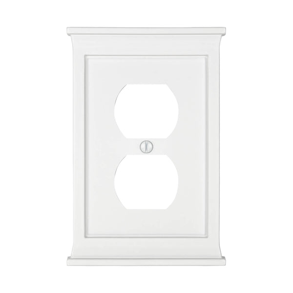 Mantel White Composite - 1 Duplex Wallplate