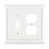 Mantel White Composite - 1 Toggle / 1 Duplex Wallplate