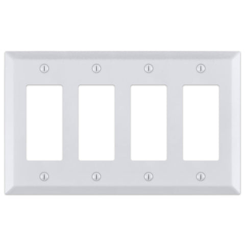 Century Bright White - 4 Rocker Wallplate
