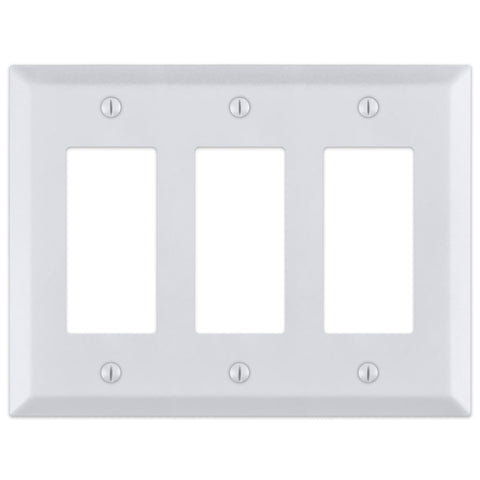 Century Bright White - 3 Rocker Wallplate
