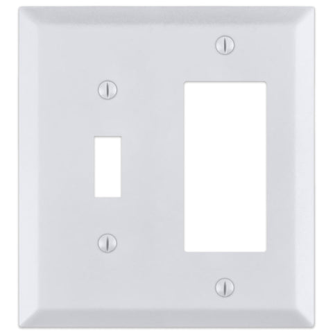 Century Bright White - 1 Toggle/1 Rocker Wallplate
