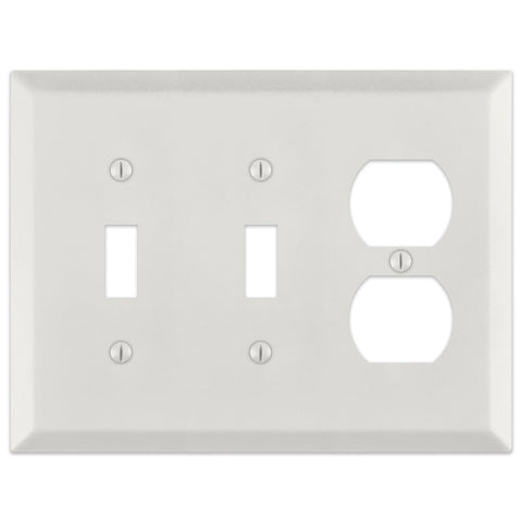 Century Warm White - 2 Toggle/1 Duplex Wallplate