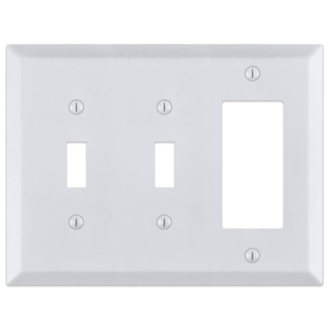 Century Bright White - 2 Toggle/1 Rocker Wallplate