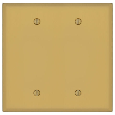 Oxford Brushed Gold - 2 Blank Wallplate