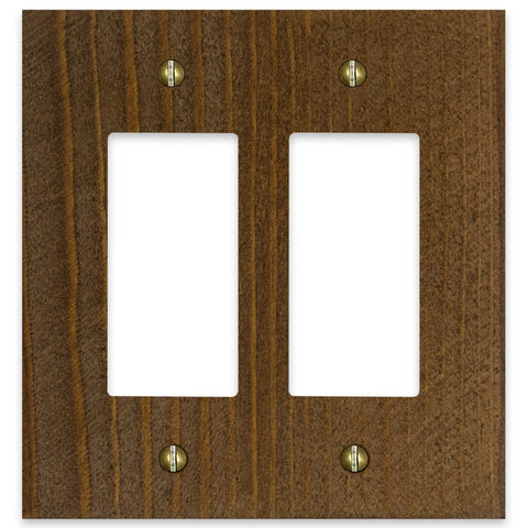 Montana Rustic Brown - 2 Rocker Wallplate