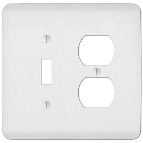 Capri Paintable White - 1 Toggle/1 Duplex Wallplate