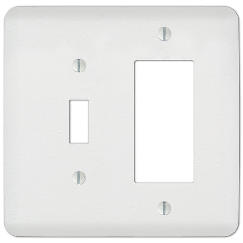 Capri Paintable White - 1 Toggle/1 Rocker Wallplate
