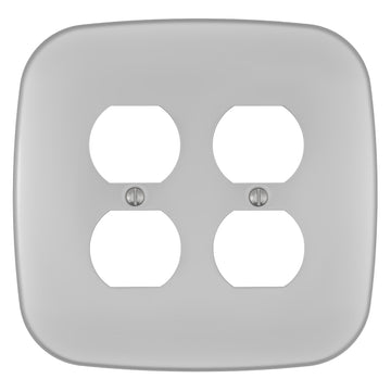 Fresno Satin Nickel - 2 Duplex Wallplate
