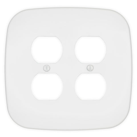 Fresno Matte White - 2 Duplex Wallplate