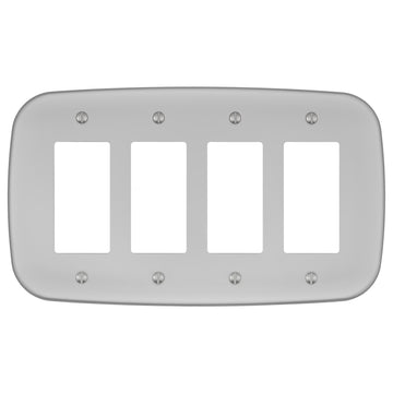 Fresno Satin Nickel - 4 Rocker Wallplate