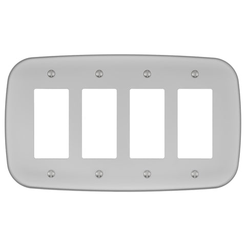 Fresno Satin Nickel - 4 Rocker Wallplate