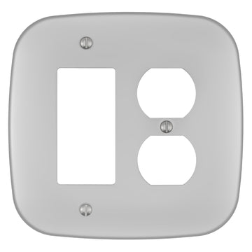 Fresno Satin Nickel - 1 Rocker/1 Duplex Wallplate