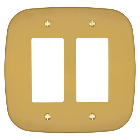 Fresno Brushed Gold - 2 Rocker Wallplate