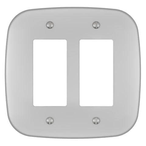 Fresno Satin Nickel - 2 Rocker Wallplate
