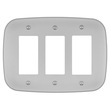 Fresno Satin Nickel - 3 Rocker Wallplate