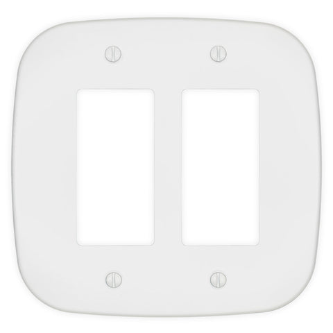 Fresno Matte White - 2 Rocker Wallplate
