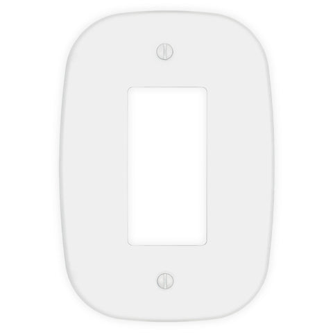 Fresno Matte White - 1 Rocker Wallplate