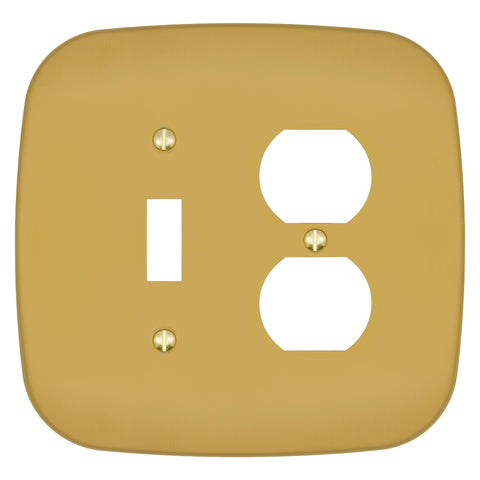 Fresno Brushed Gold - 1 Toggle/1 Duplex Wallplate