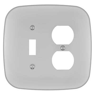 Fresno Satin Nickel - 1 Toggle/1 Duplex Wallplate