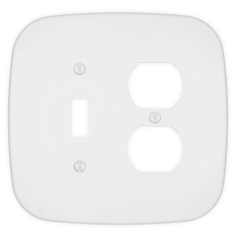 Fresno Matte White - 1 Toggle/1 Duplex Wallplate