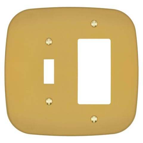 Fresno Brushed Gold - 1 Toggle/1 Rocker Wallplate