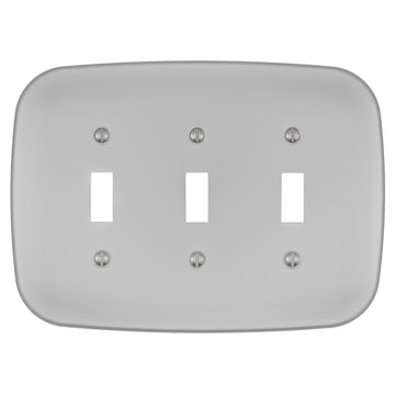 Fresno Satin Nickel - 3 Toggle Wallplate