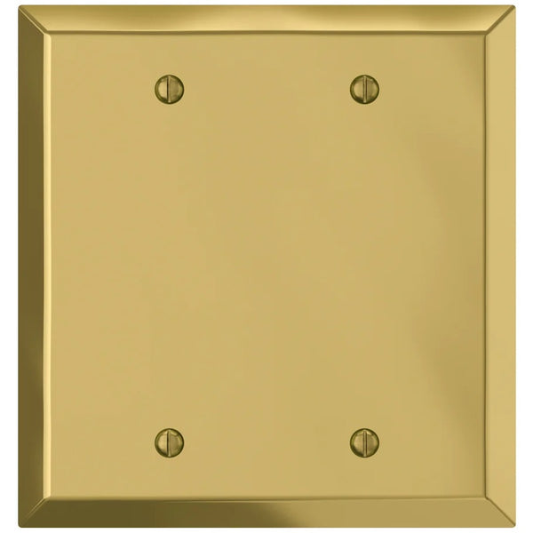 Century Polished Brass Steel - 2 Blank Wallplate