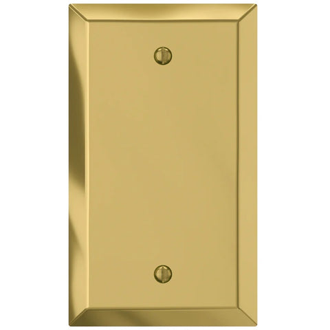 Century Polished Brass Steel - 1 Blank Wallplate