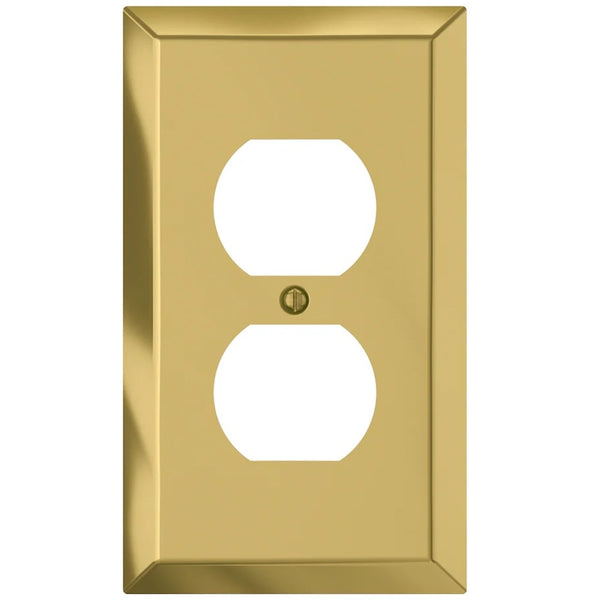 Century Polished Brass Steel - 1 Duplex Wallplate