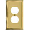 Century Polished Brass Steel - 1 Duplex Wallplate