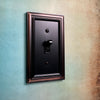 Continental Aged Bronze Cast - 1 Toggle Wallplate