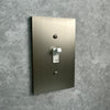 Elan Brushed Nickel Cast - 1 Duplex Wallplate